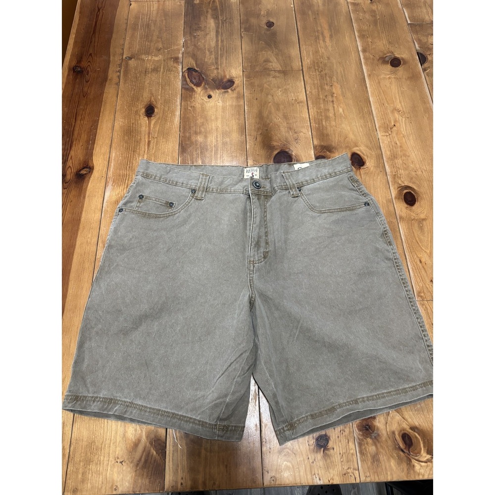 Red Head Brand‎ Co. Men's Shorts Size 38 Khaki Green Gray Denim Relaxed Fit
